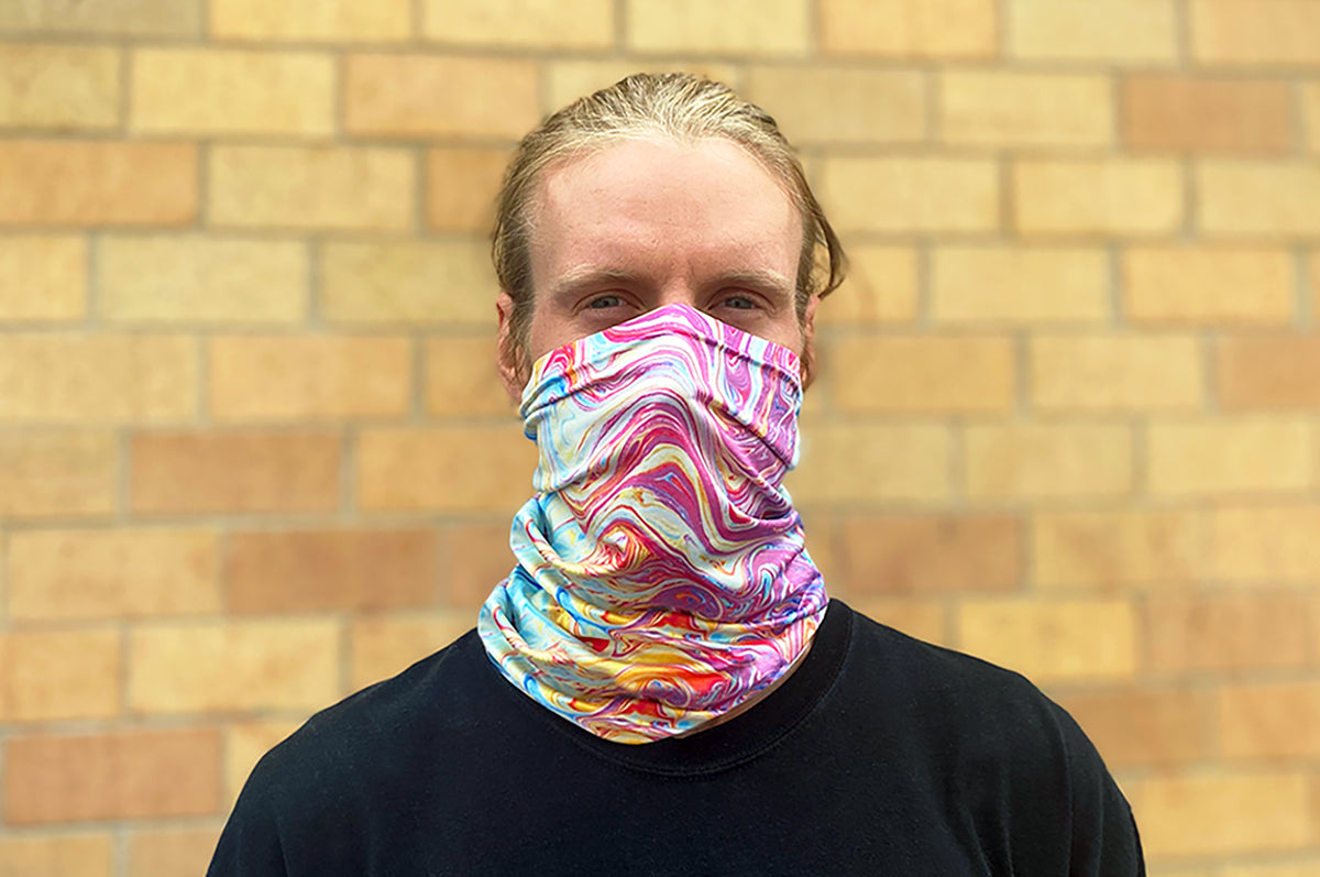 Colorful Neck Gaiters Face Masks & Deco Slides