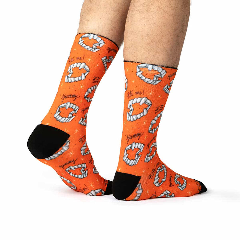 Custom printed socks with a bold design