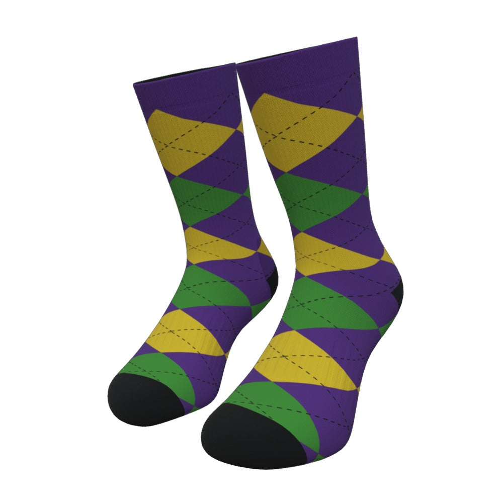 Mardi Gras Argyle Socks