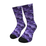 Dark Purple Camouflage Crew Socks