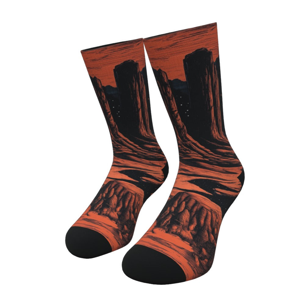 Desert Planet Graphic Socks