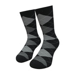 Black And Gray Argyle Socks