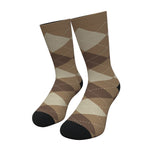 Beige Argyle Socks
