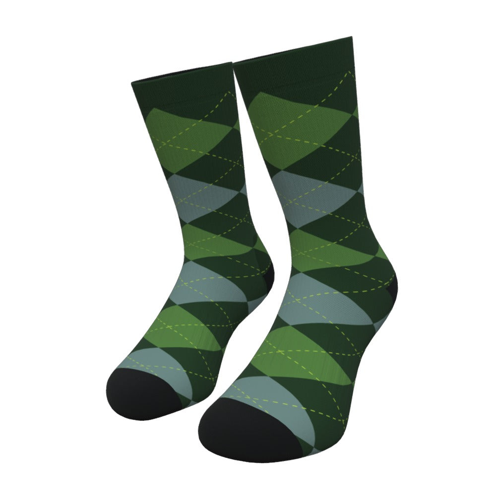 Green Argyle Socks