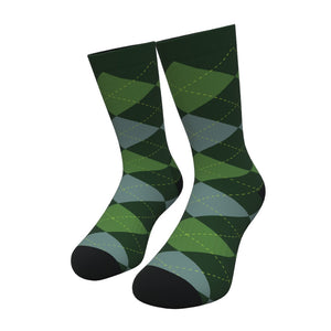 Green Argyle Socks