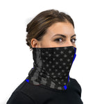 Dark Thin Blue Line Flag Neck Gaiter