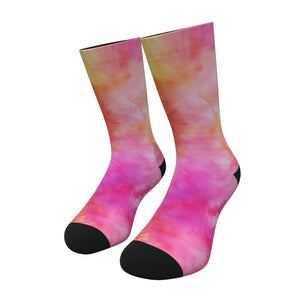 Orange Pink And Yellow Tie Dye Socks