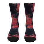 Black And Red Tie Dye Socks
