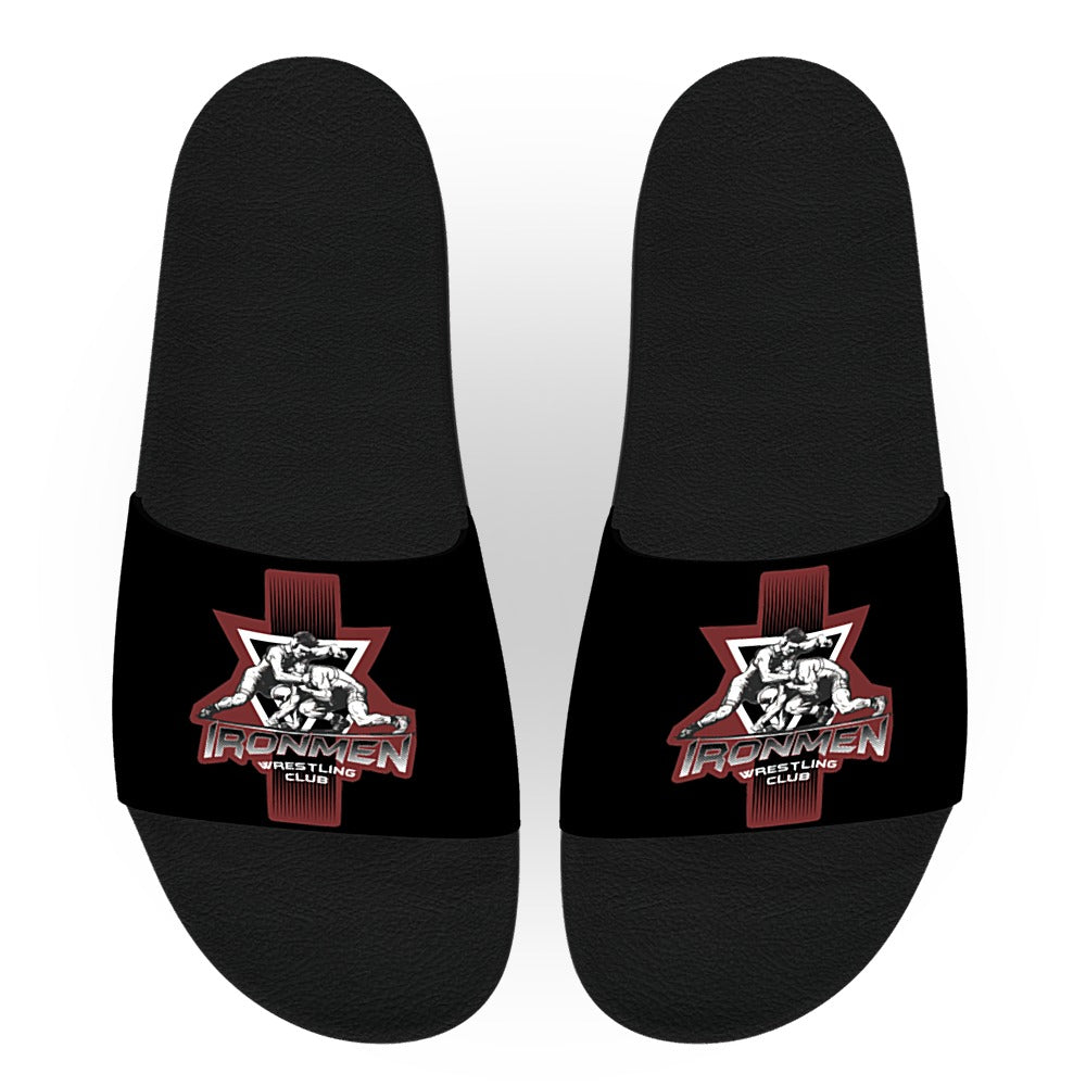 Ironmen Wrestling Club Slides - Black