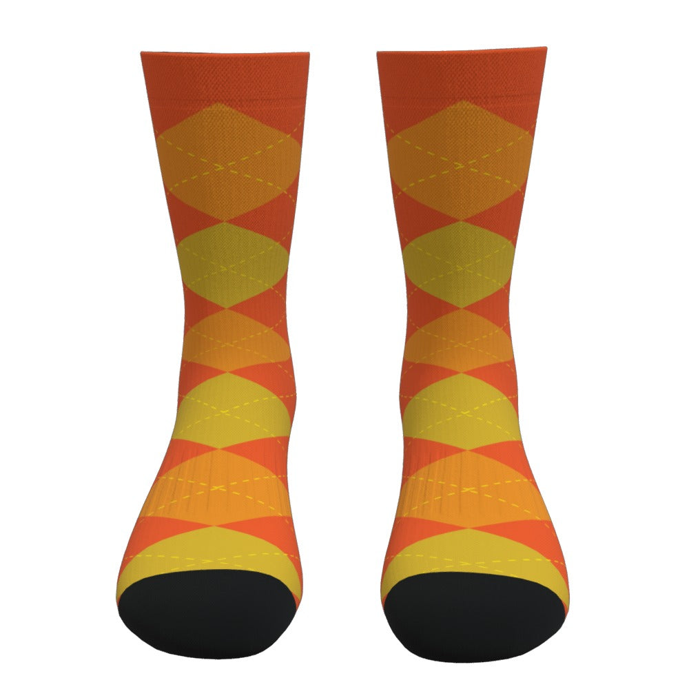 Orange Argyle Socks