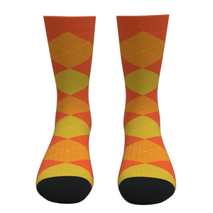 Orange Argyle Socks