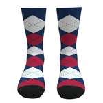 Red White And Blue Argyle Socks