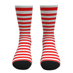 Red and White Striped Socks