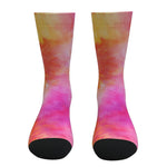 Orange Pink And Yellow Tie Dye Socks