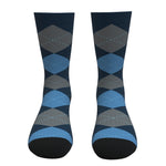 Blue And Gray Argyle Socks