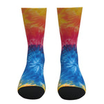 Red Yellow And Blue Tie Dye Socks