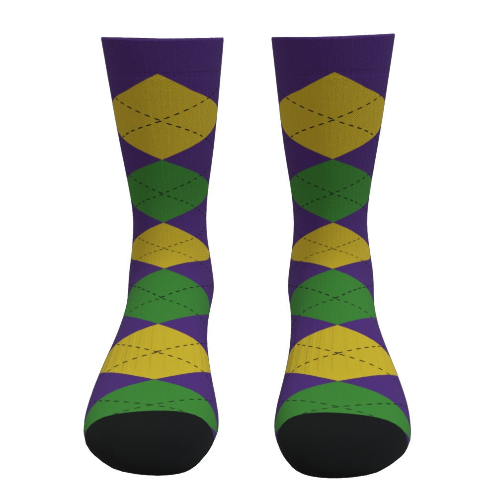 Mardi Gras Argyle Socks