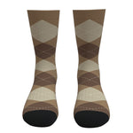 Beige Argyle Socks