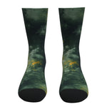 Forest Green And Mustard Tie Dye Socks