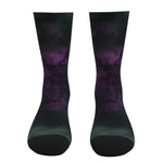 Purple Green And Black Tie Dye Socks