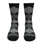 Black And Gray Argyle Socks