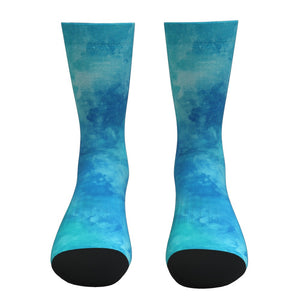 Ocean Blue Tie Dye Socks