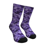 Dark Purple Camouflage Crew Socks