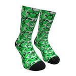 Lime Green ERDL Camouflage Crew Socks