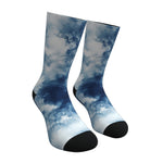 Navy And White Tie Dye Socks