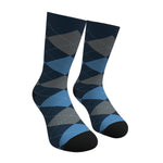 Blue And Gray Argyle Socks