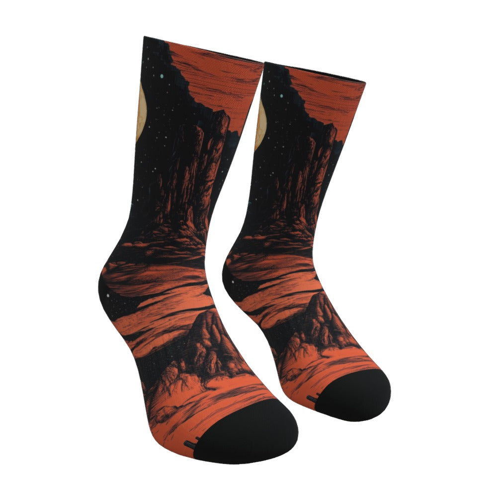 Desert Planet Graphic Socks