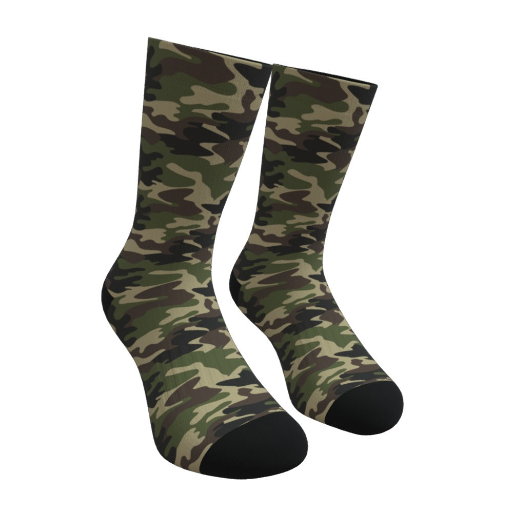 Classic Woodland Camouflage Crew Socks