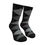 Black And Gray Argyle Socks