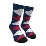 Red White And Blue Argyle Socks