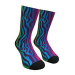 Rainbow Zebra Print Socks
