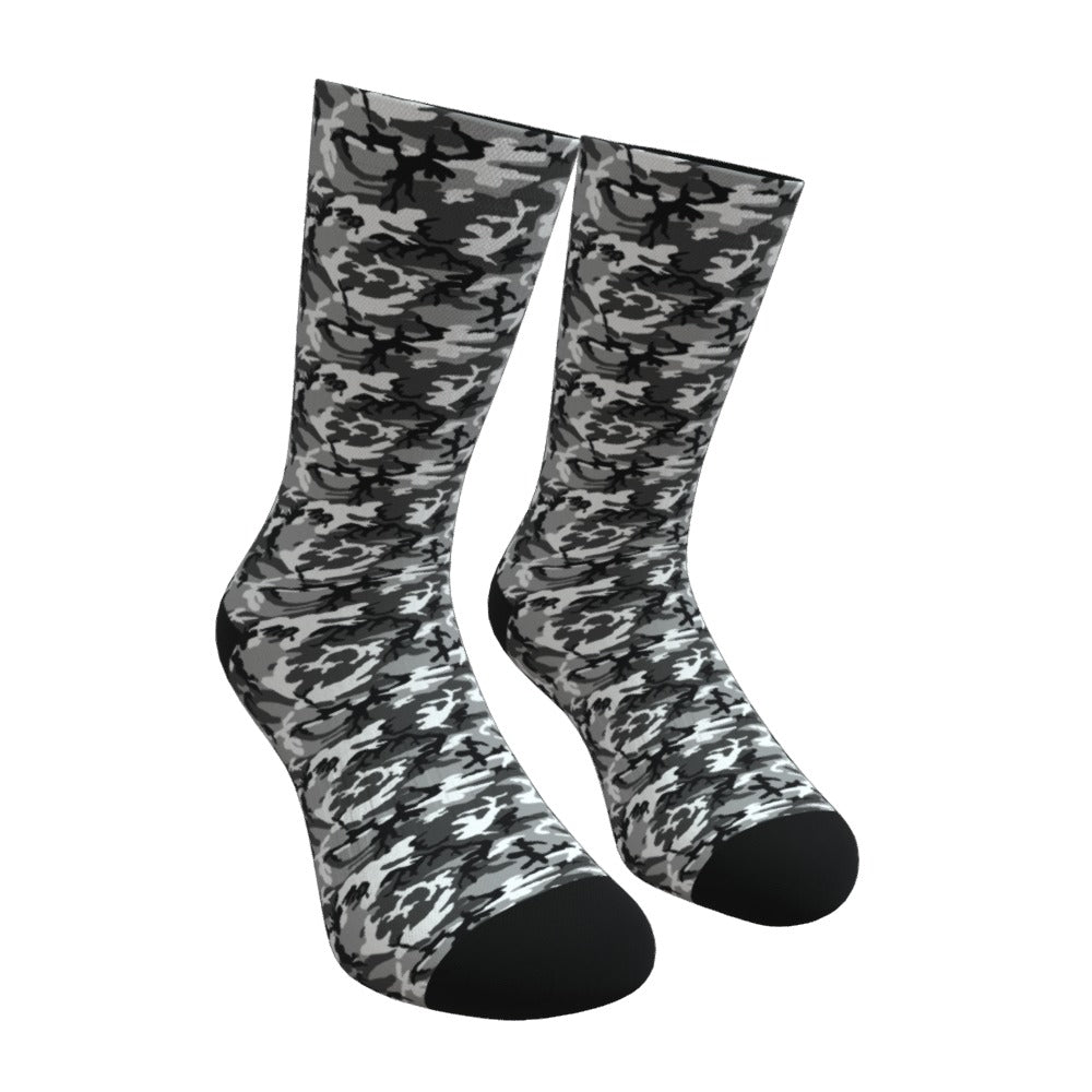 Black and White ERDL Camouflage Crew Socks