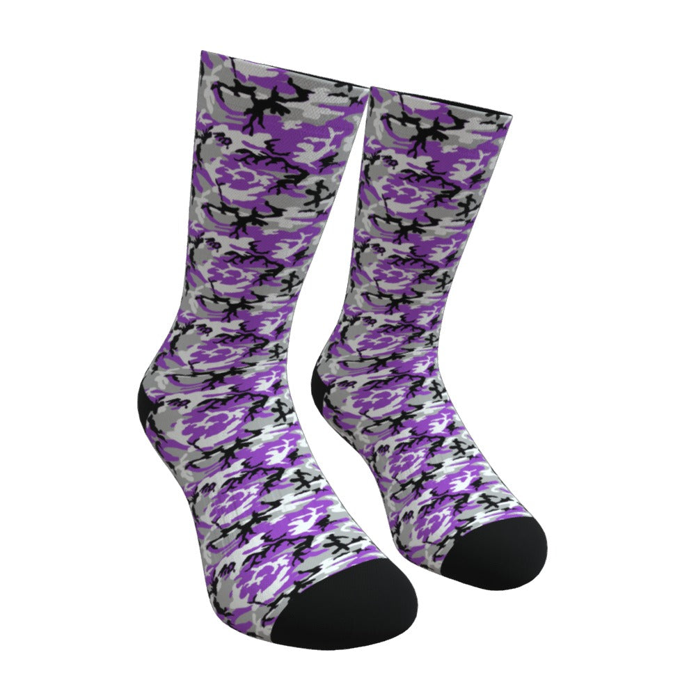 Purple ERDL Camouflage Crew Socks