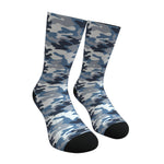 Arctic Blue Camouflage Crew Socks