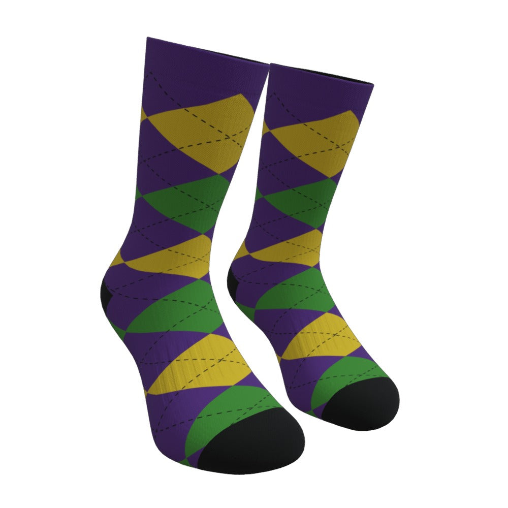 Mardi Gras Argyle Socks