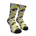 Black and Yellow Camouflage Crew Socks