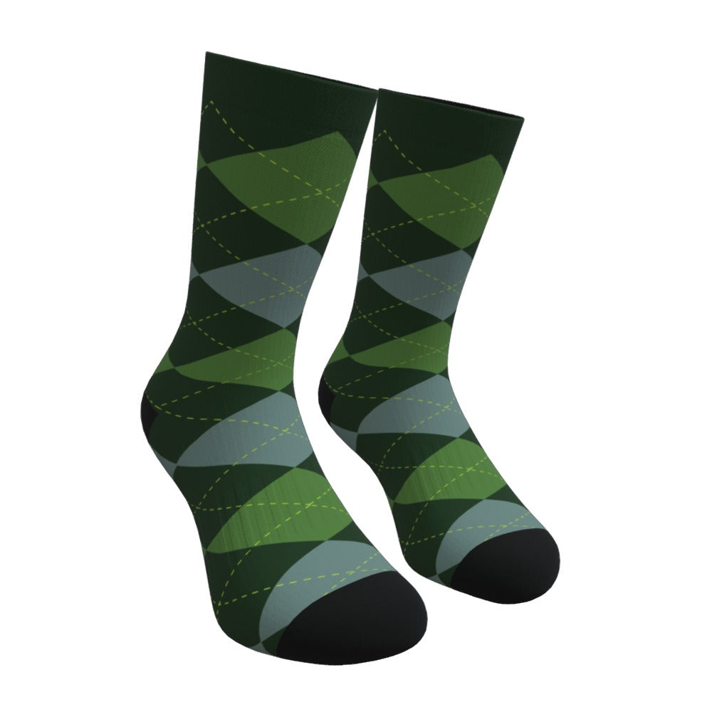 Green Argyle Socks