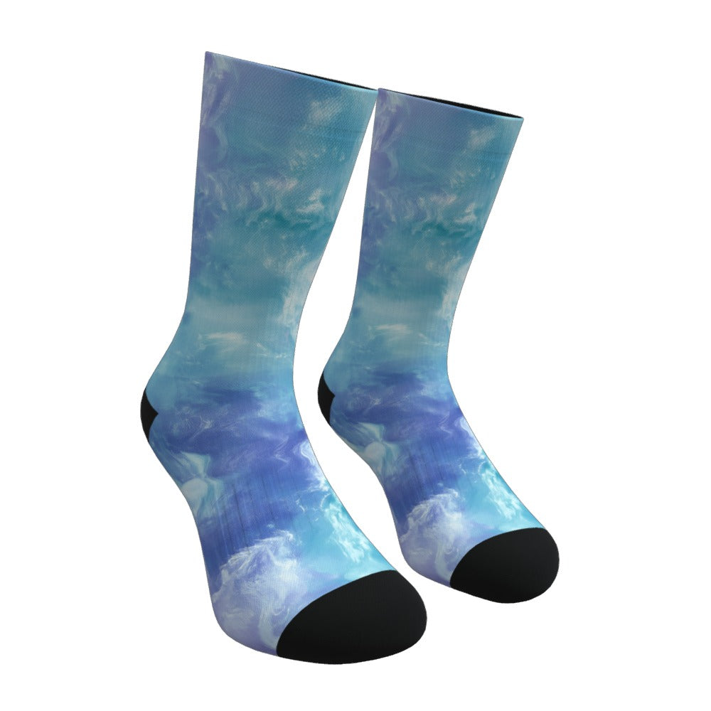 Mint And Lavender Tie Dye Socks
