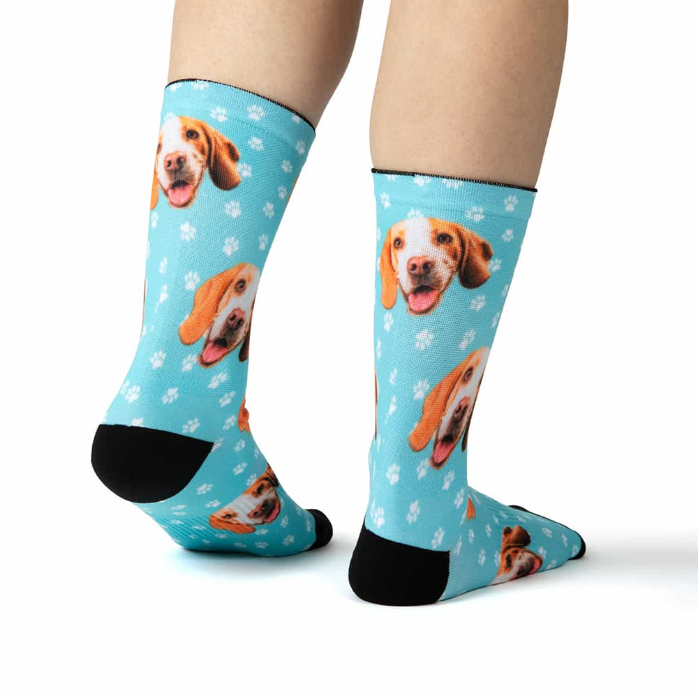 Custom socks printed with a dog photo