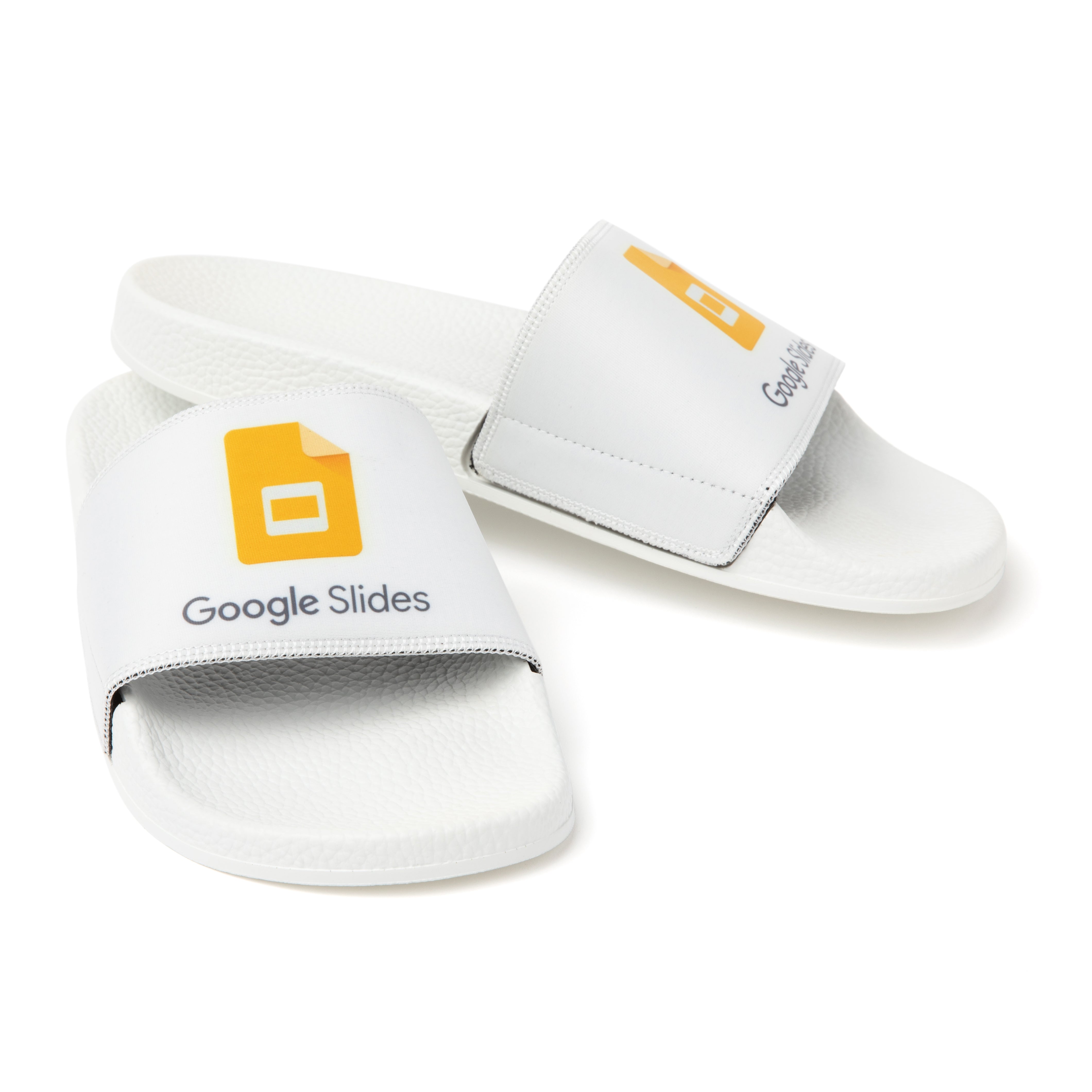 goggle slides Google Slides Slide Sandals (All White)