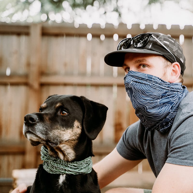 Lightweight custom neck gaiter with a printed design