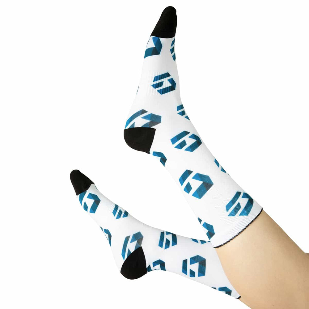 Custom socks printed with a logo