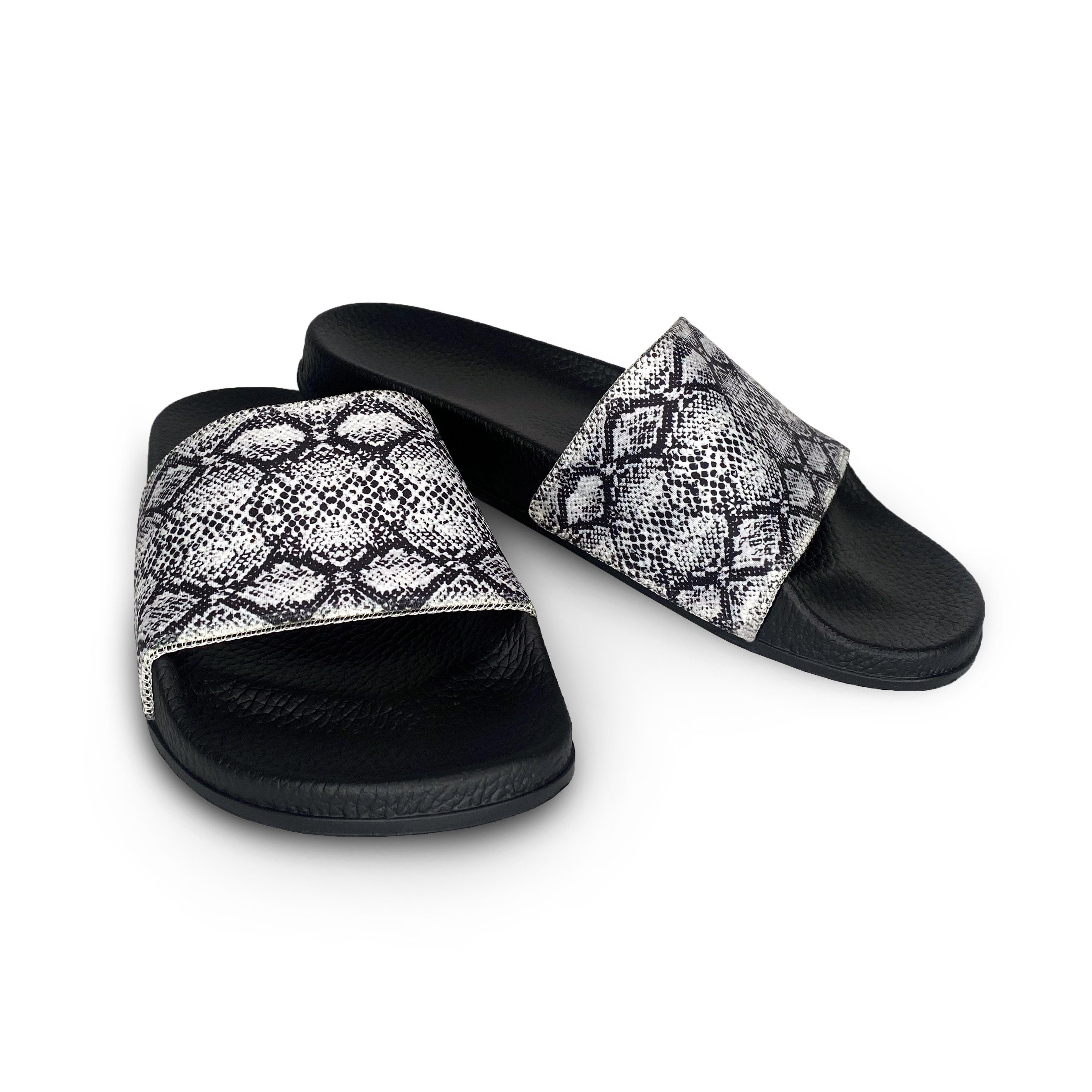 Black snakeskin deals sandals