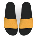 Groovy Orange and Yellow Pattern Slide Sandals