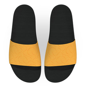 Groovy Orange and Yellow Pattern Slide Sandals
