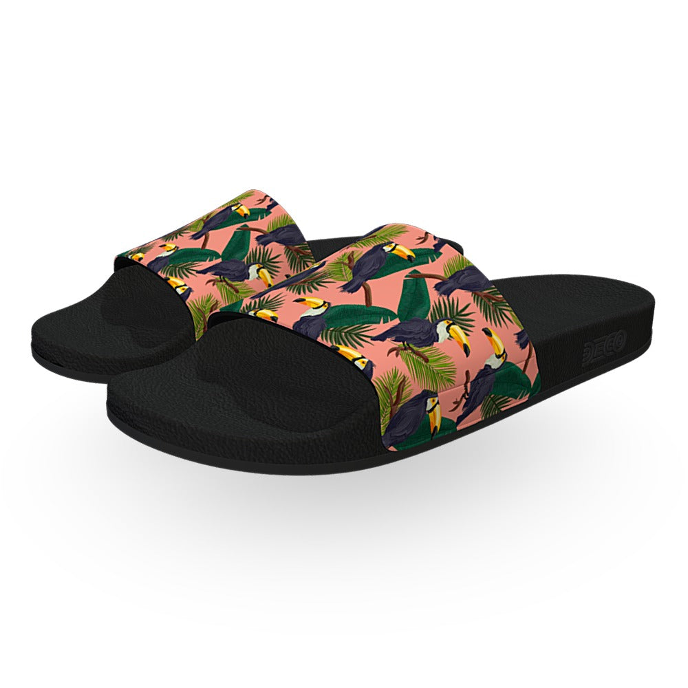 Tropical Toucan Slide Sandals